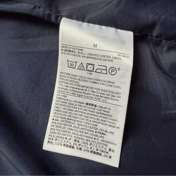 Banana Republic Bird Print Drapey Women’s Bomber Jacket in navy Size Medium - Picture 7 of 7